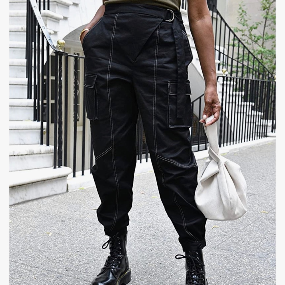 Amazon The Drop Black Belted Cargo pant by Karenbritchick